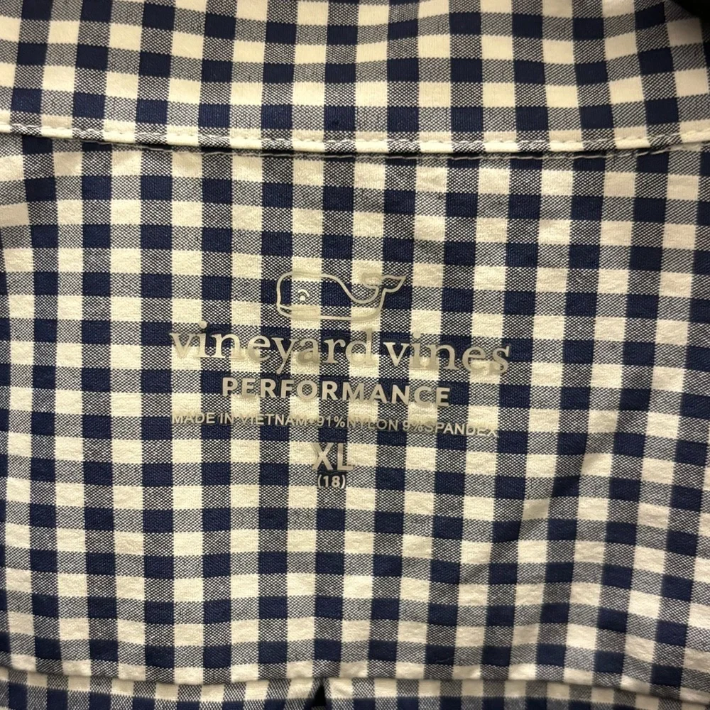 Boys Vineyard Vines Performance Button Down Dress Shirt - Gingham